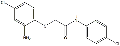 2-[(2-amino-4-chlorophenyl)sulfanyl]-N-(4-chlorophenyl)acetamide 结构式