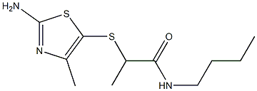 2-[(2-amino-4-methyl-1,3-thiazol-5-yl)sulfanyl]-N-butylpropanamide 结构式
