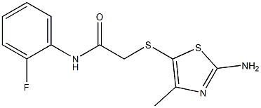 2-[(2-amino-4-methyl-1,3-thiazol-5-yl)thio]-N-(2-fluorophenyl)acetamide 结构式