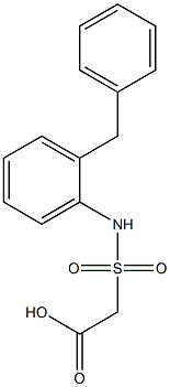 2-[(2-benzylphenyl)sulfamoyl]acetic acid 结构式