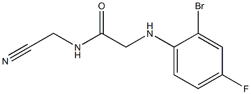 2-[(2-bromo-4-fluorophenyl)amino]-N-(cyanomethyl)acetamide 结构式