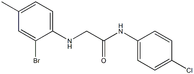 2-[(2-bromo-4-methylphenyl)amino]-N-(4-chlorophenyl)acetamide 结构式