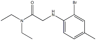 2-[(2-bromo-4-methylphenyl)amino]-N,N-diethylacetamide 结构式