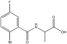 2-[(2-bromo-5-fluorobenzoyl)amino]propanoic acid 结构式
