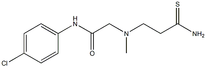 2-[(2-carbamothioylethyl)(methyl)amino]-N-(4-chlorophenyl)acetamide 结构式