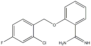 2-[(2-chloro-4-fluorobenzyl)oxy]benzenecarboximidamide 结构式