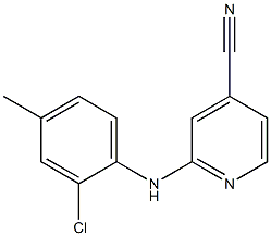 2-[(2-chloro-4-methylphenyl)amino]pyridine-4-carbonitrile 结构式