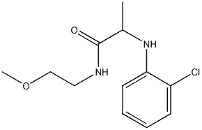 2-[(2-chlorophenyl)amino]-N-(2-methoxyethyl)propanamide 结构式