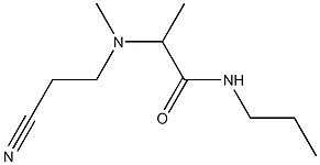 2-[(2-cyanoethyl)(methyl)amino]-N-propylpropanamide 结构式