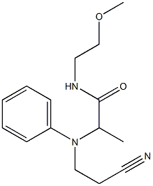 2-[(2-cyanoethyl)(phenyl)amino]-N-(2-methoxyethyl)propanamide 结构式