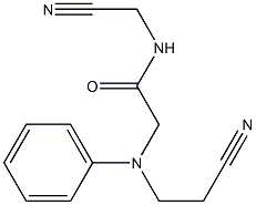 2-[(2-cyanoethyl)(phenyl)amino]-N-(cyanomethyl)acetamide 结构式