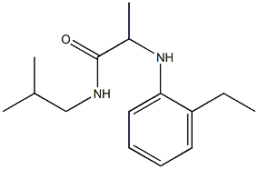 2-[(2-ethylphenyl)amino]-N-(2-methylpropyl)propanamide 结构式