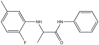 2-[(2-fluoro-5-methylphenyl)amino]-N-phenylpropanamide 结构式