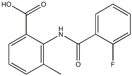 2-[(2-fluorobenzoyl)amino]-3-methylbenzoic acid 结构式