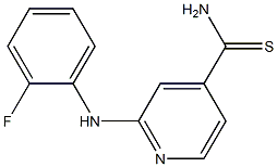 2-[(2-fluorophenyl)amino]pyridine-4-carbothioamide 结构式