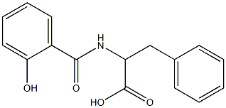 2-[(2-hydroxybenzoyl)amino]-3-phenylpropanoic acid 结构式