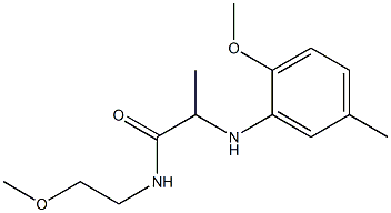 2-[(2-methoxy-5-methylphenyl)amino]-N-(2-methoxyethyl)propanamide 结构式