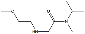 2-[(2-methoxyethyl)amino]-N-methyl-N-(propan-2-yl)acetamide 结构式