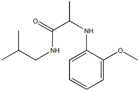 2-[(2-methoxyphenyl)amino]-N-(2-methylpropyl)propanamide 结构式