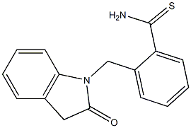 2-[(2-oxo-2,3-dihydro-1H-indol-1-yl)methyl]benzenecarbothioamide 结构式