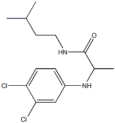 2-[(3,4-dichlorophenyl)amino]-N-(3-methylbutyl)propanamide 结构式