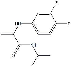 2-[(3,4-difluorophenyl)amino]-N-(propan-2-yl)propanamide 结构式