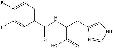 2-[(3,4-difluorophenyl)formamido]-3-(1H-imidazol-4-yl)propanoic acid 结构式