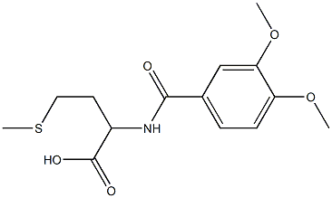 2-[(3,4-dimethoxyphenyl)formamido]-4-(methylsulfanyl)butanoic acid 结构式