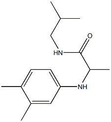 2-[(3,4-dimethylphenyl)amino]-N-(2-methylpropyl)propanamide 结构式