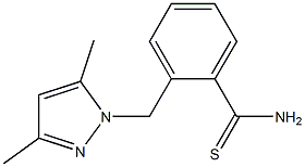 2-[(3,5-dimethyl-1H-pyrazol-1-yl)methyl]benzenecarbothioamide 结构式