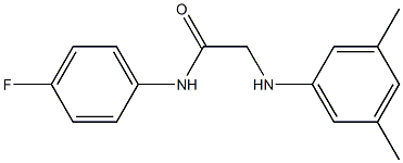 2-[(3,5-dimethylphenyl)amino]-N-(4-fluorophenyl)acetamide 结构式