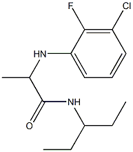 2-[(3-chloro-2-fluorophenyl)amino]-N-(pentan-3-yl)propanamide 结构式