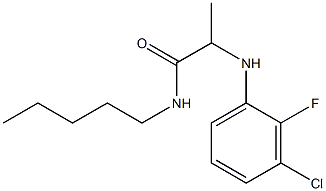2-[(3-chloro-2-fluorophenyl)amino]-N-pentylpropanamide 结构式