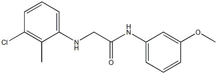 2-[(3-chloro-2-methylphenyl)amino]-N-(3-methoxyphenyl)acetamide 结构式