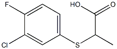 2-[(3-chloro-4-fluorophenyl)thio]propanoic acid 结构式