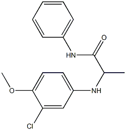 2-[(3-chloro-4-methoxyphenyl)amino]-N-phenylpropanamide 结构式