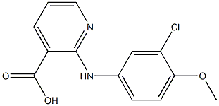 2-[(3-chloro-4-methoxyphenyl)amino]pyridine-3-carboxylic acid 结构式