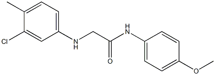2-[(3-chloro-4-methylphenyl)amino]-N-(4-methoxyphenyl)acetamide 结构式