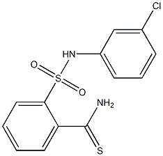2-[(3-chlorophenyl)sulfamoyl]benzene-1-carbothioamide 结构式