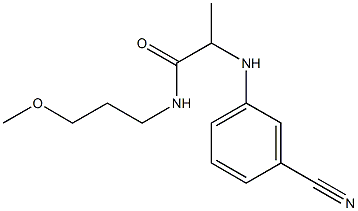 2-[(3-cyanophenyl)amino]-N-(3-methoxypropyl)propanamide 结构式