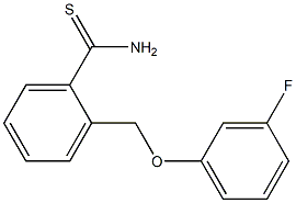 2-[(3-fluorophenoxy)methyl]benzenecarbothioamide 结构式