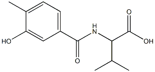 2-[(3-hydroxy-4-methylbenzoyl)amino]-3-methylbutanoic acid 结构式