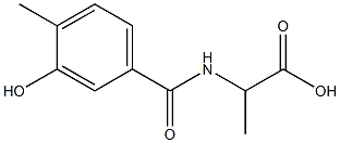 2-[(3-hydroxy-4-methylbenzoyl)amino]propanoic acid 结构式