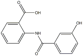 2-[(3-hydroxybenzoyl)amino]benzoic acid 结构式