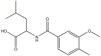 2-[(3-methoxy-4-methylphenyl)formamido]-4-methylpentanoic acid 结构式