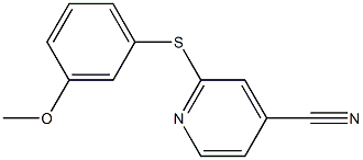 2-[(3-methoxyphenyl)sulfanyl]pyridine-4-carbonitrile 结构式