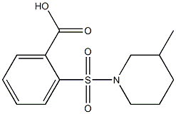 2-[(3-methylpiperidine-1-)sulfonyl]benzoic acid 结构式