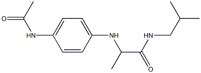 2-[(4-acetamidophenyl)amino]-N-(2-methylpropyl)propanamide 结构式