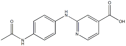2-[(4-acetamidophenyl)amino]pyridine-4-carboxylic acid 结构式