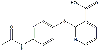 2-[(4-acetamidophenyl)sulfanyl]pyridine-3-carboxylic acid 结构式